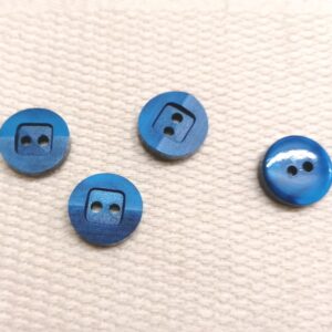 klein blauw knoopje 12mm 4 stuks