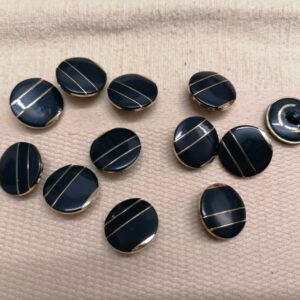 vintage donkerblauwe knoop 18mm 11stuks