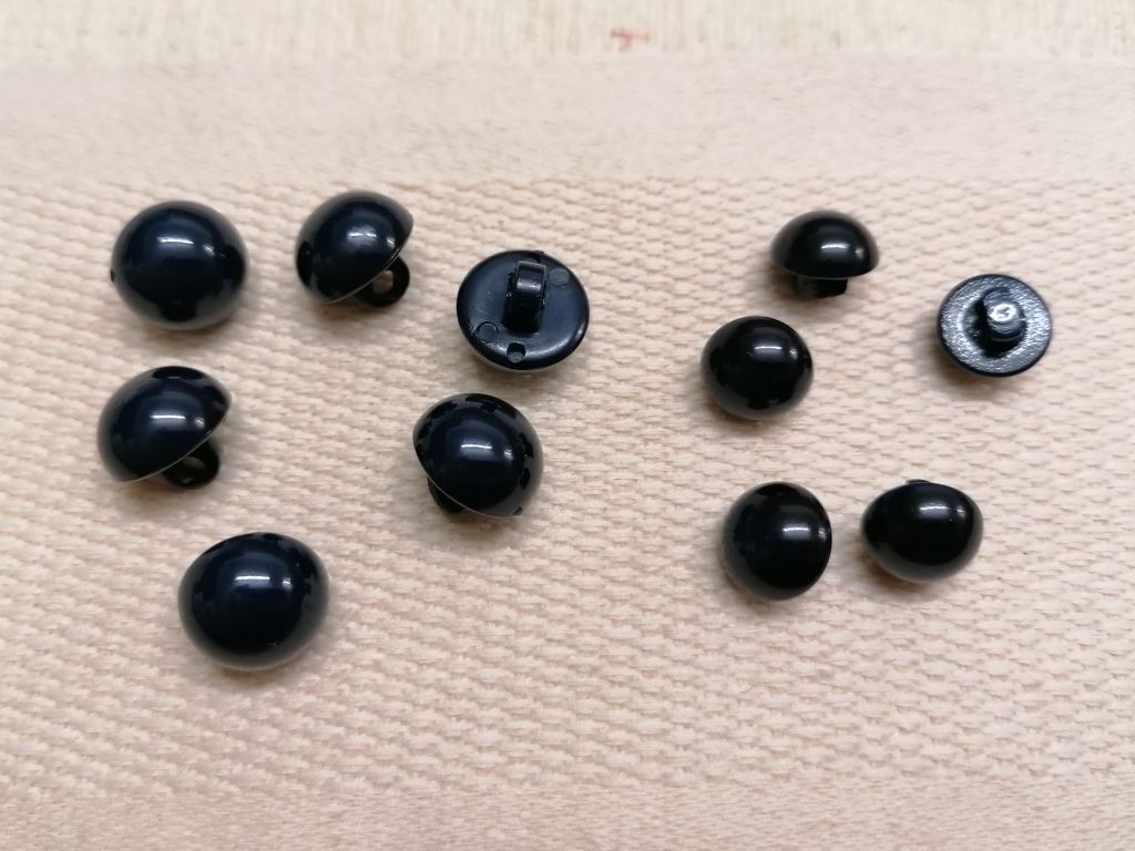 bolvormige donkerblauwe knopen 13mm 10mm