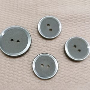 groengrijze matte knopen 15mm 3 stuks