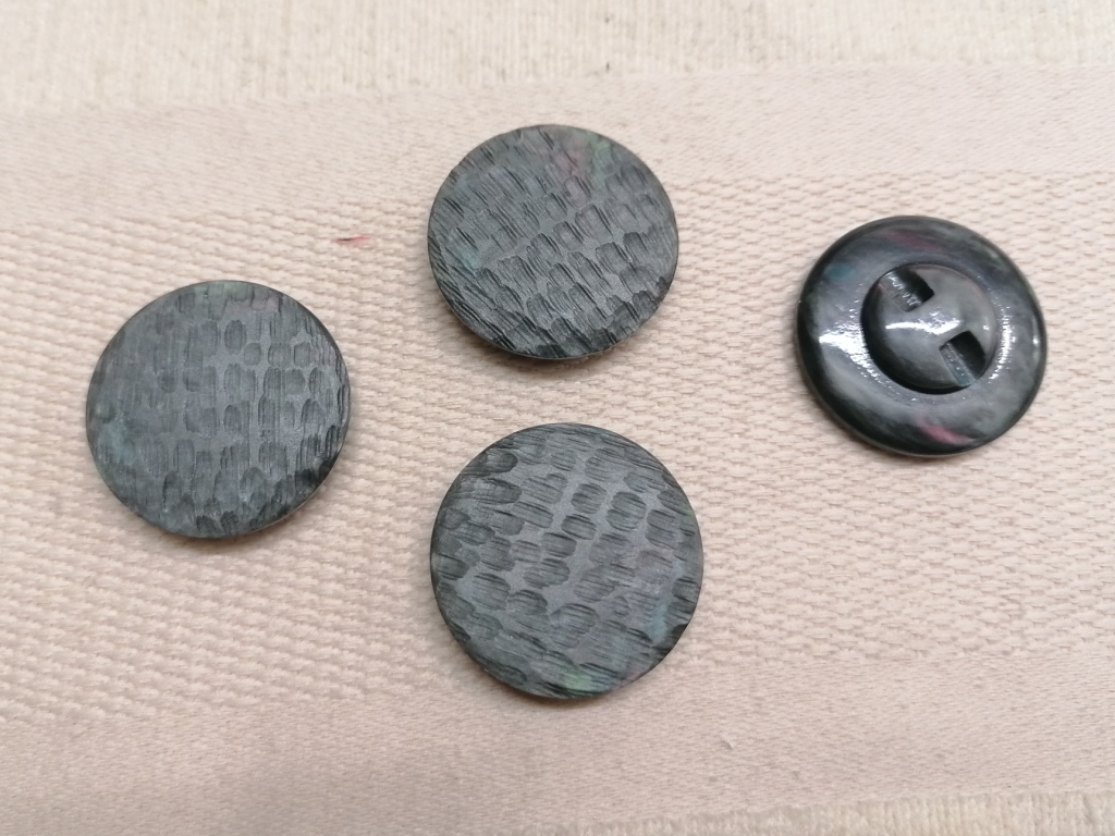 grijze knopen relief oppervlak 30mm 4 stuks