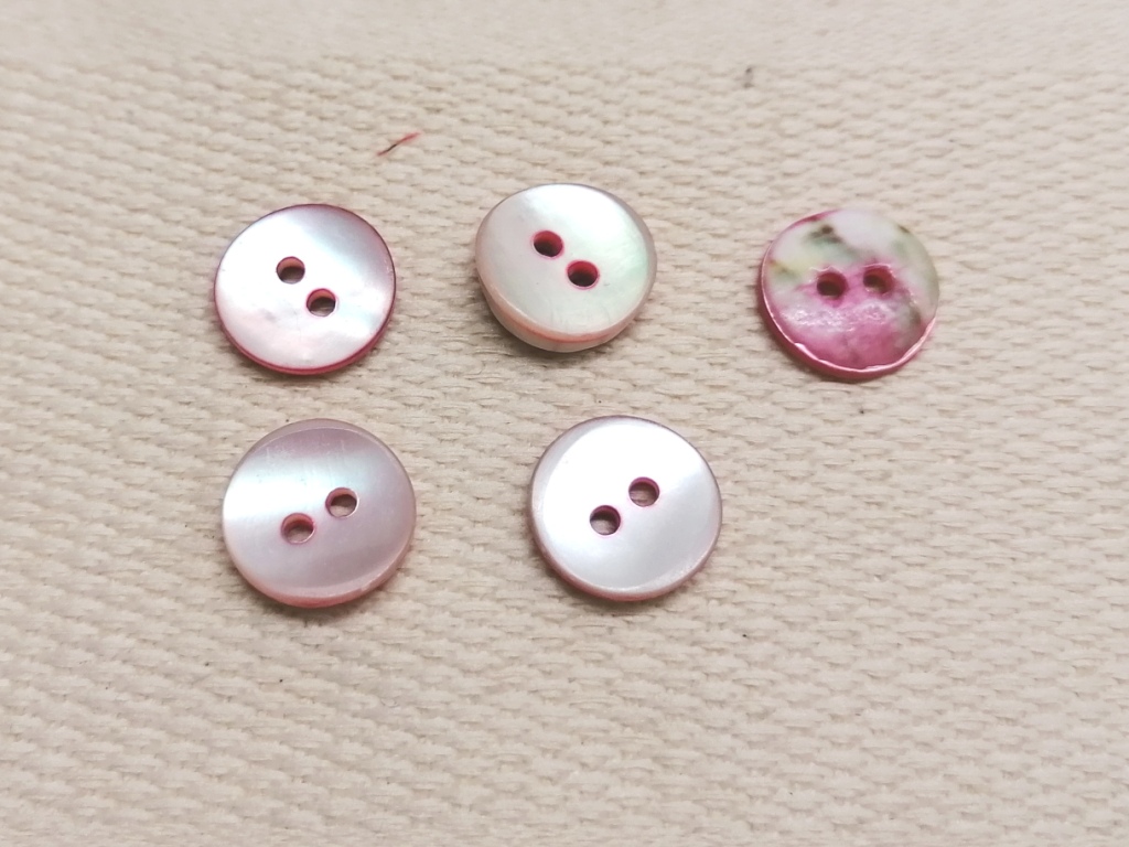 roze parelmoer knoopjes 13mm