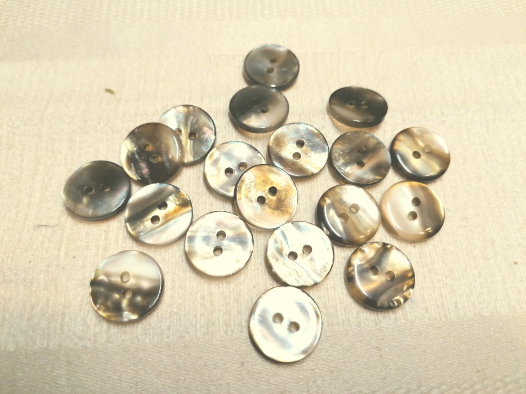 bruin gemarmerde glans knoop 18mm