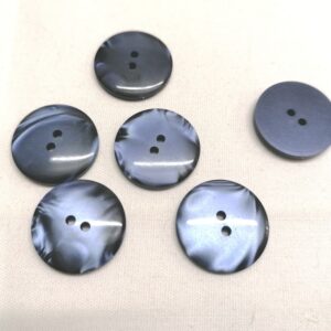 blauwe glanzende gemeleerde knopen 20mm 6st