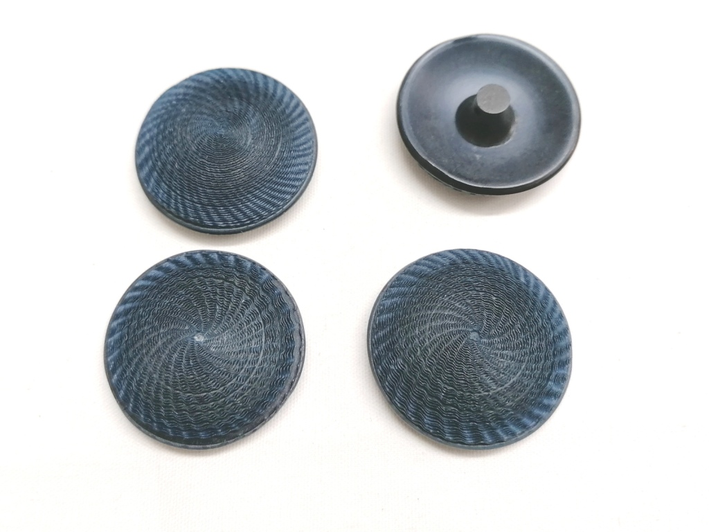 speciale vintage blauwe knoop 35mm 4 st