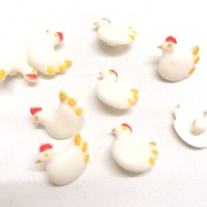 witte kippen knoopjes 15mm 9 stuks