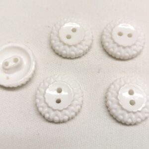 witte vintage knoopjes 14mm 5 st