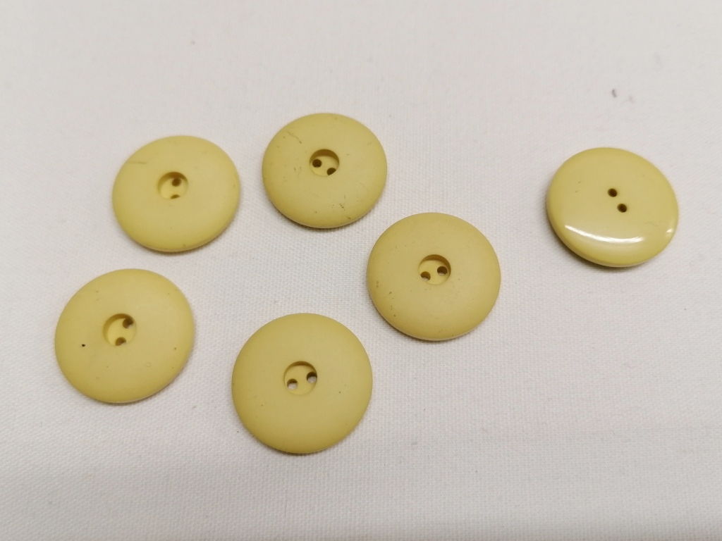 groengele platte knoop 20mm 6 st