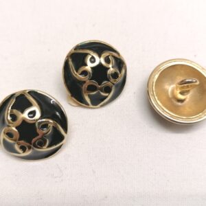 Zwart goud metalen knopen bolstaand met staander