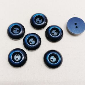 blauw knoopje hoge rand 15mm 7st