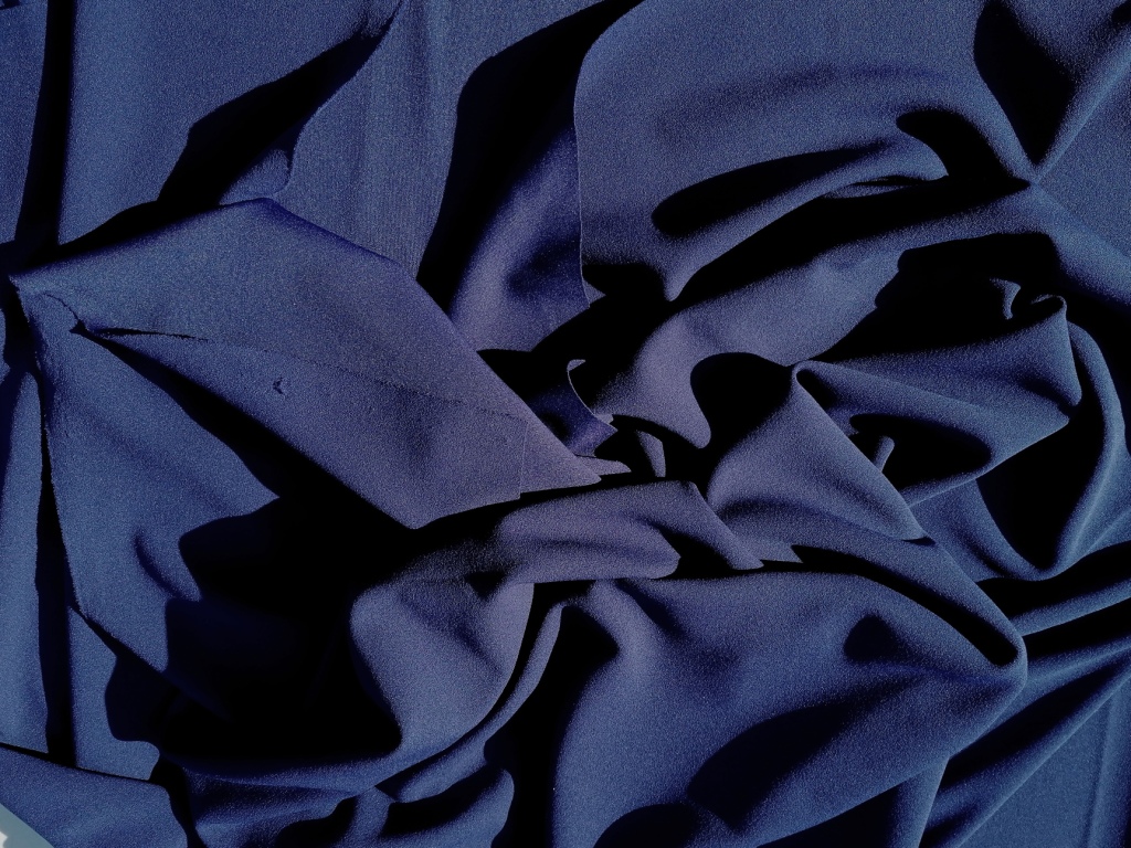 Crêpejersey blauw stevig 2,4m