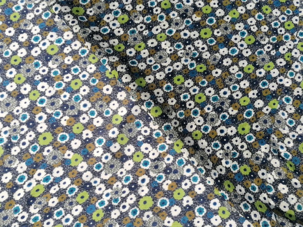 gebloemde crincle crepe georgette 1m - Afbeelding 2