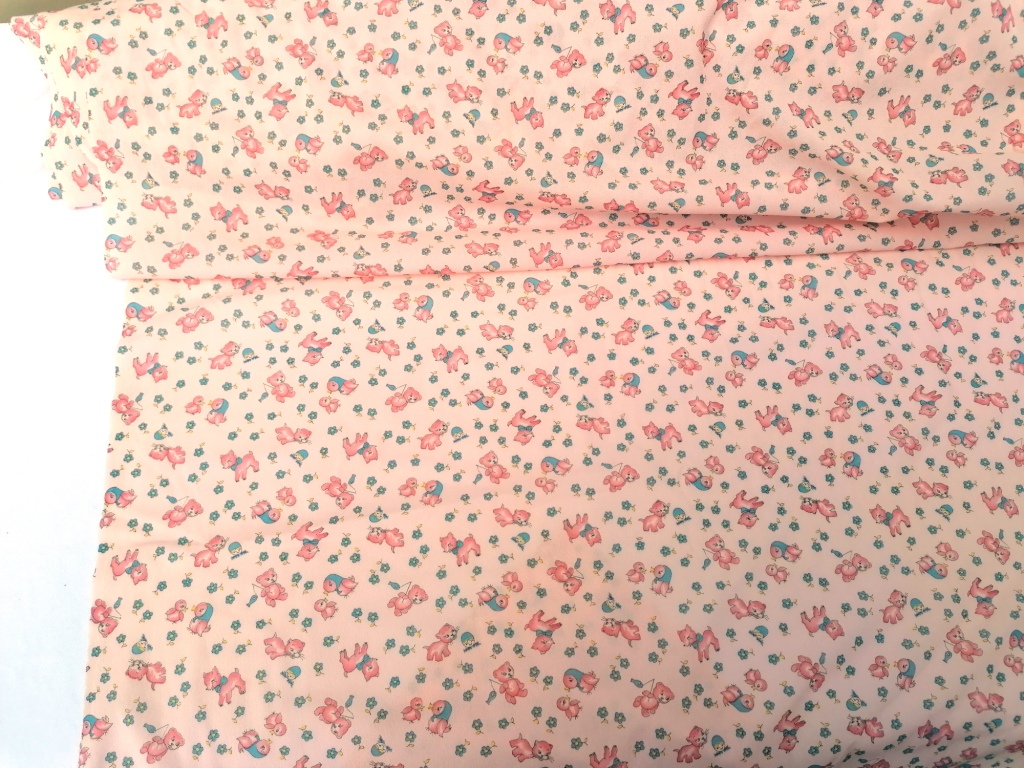 vintage brushed polyester roze /10cm