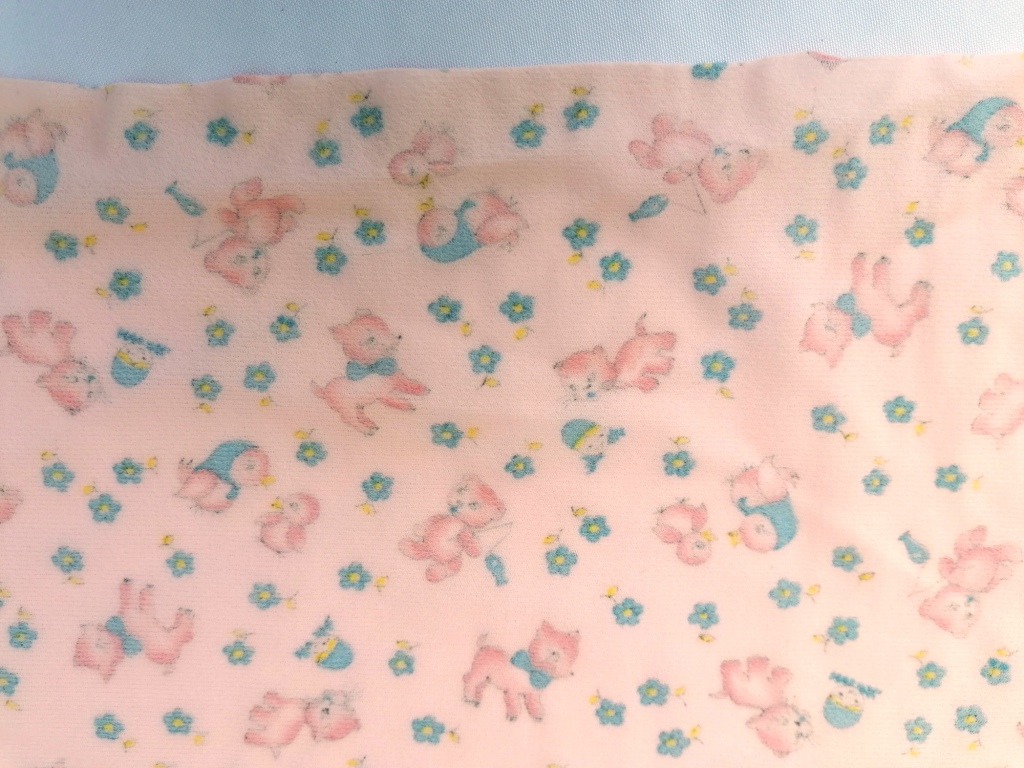 vintage brushed polyester roze /10cm - Afbeelding 3