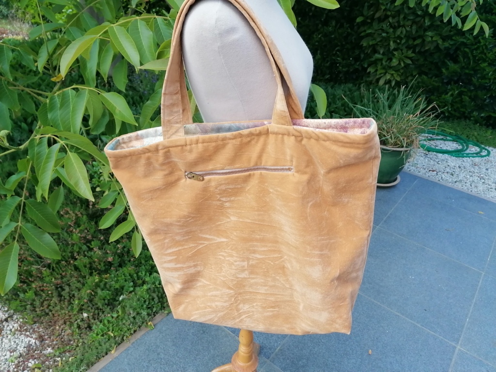 beige winkeltas met bloemmotief - Afbeelding 2