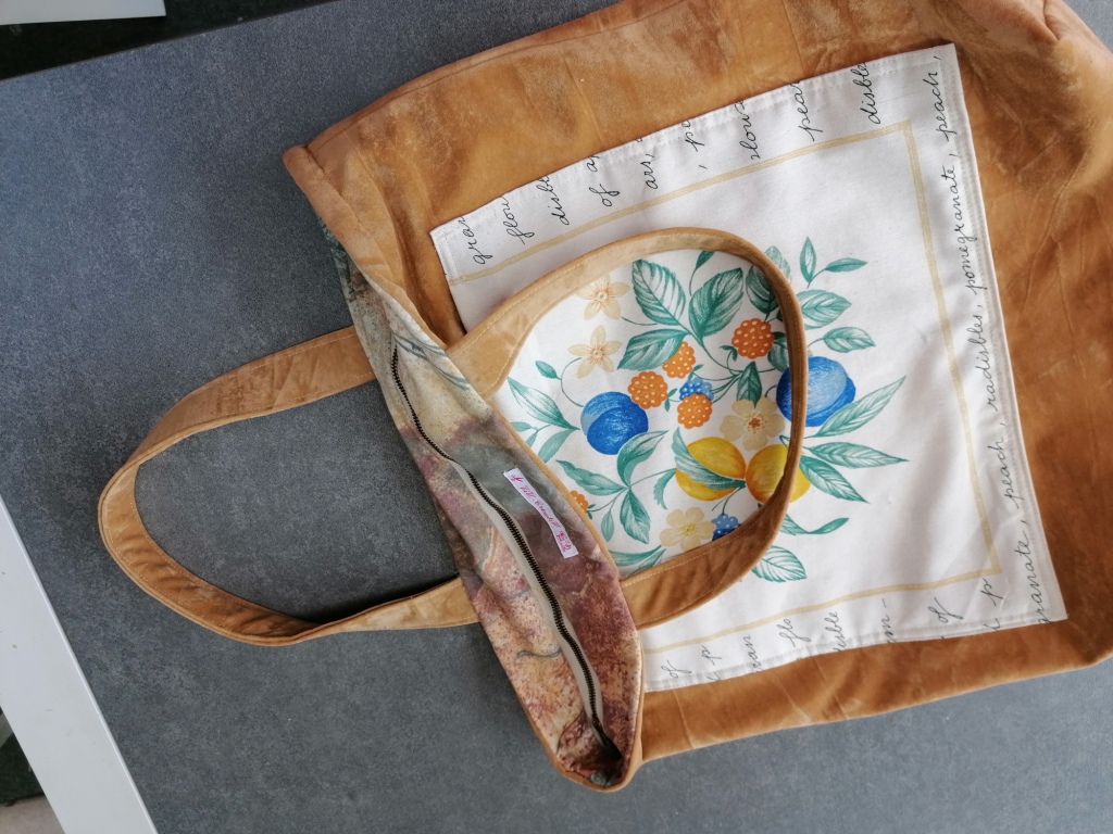 beige winkeltas met bloemmotief - Afbeelding 4