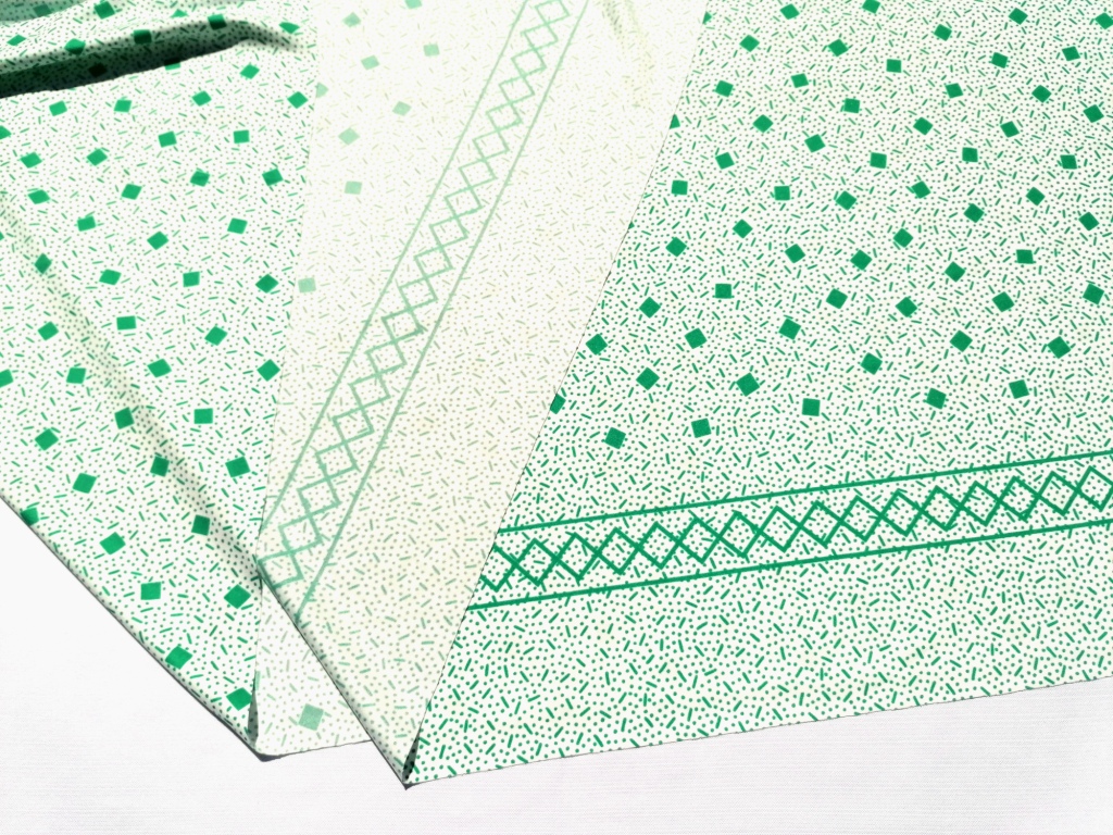 vintage jersey wit groen voor- en achterzijde