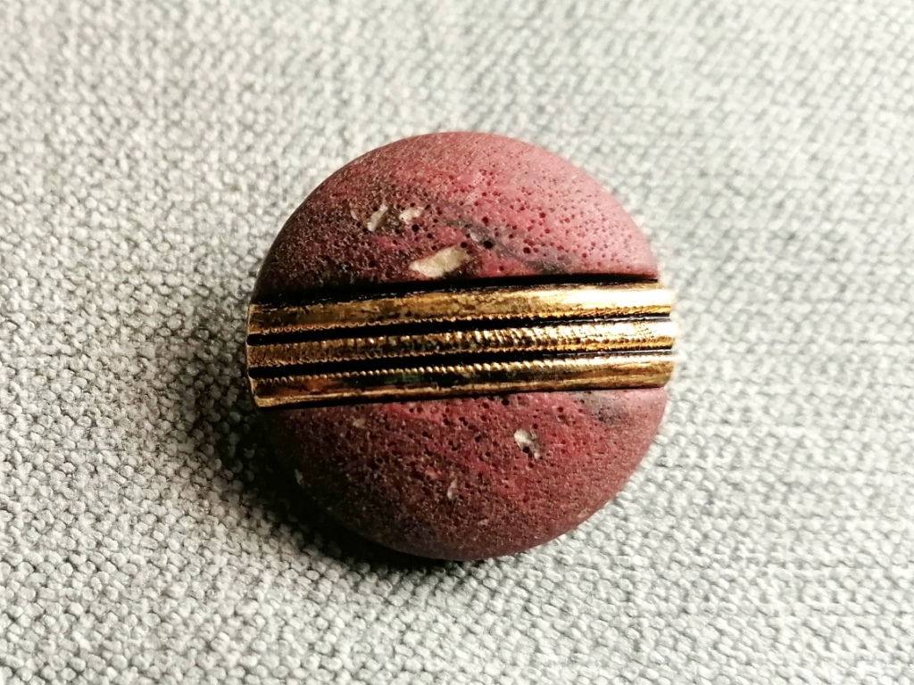 natuursteen knoop met metaal 26mm - Afbeelding 4