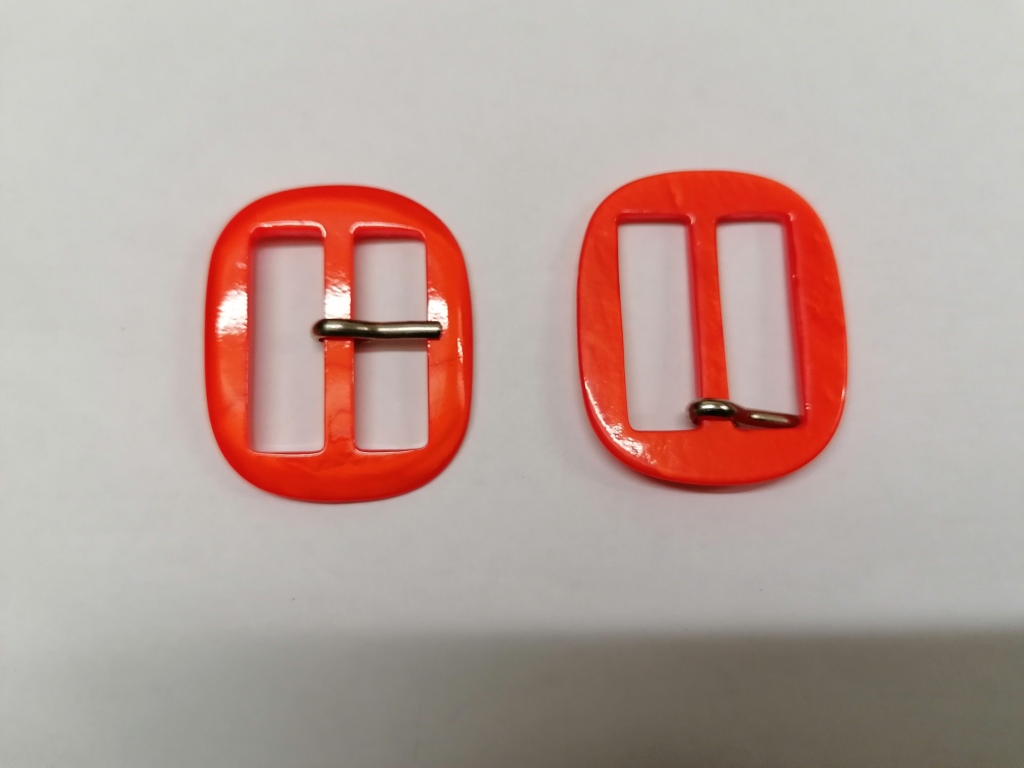 rechthoekige oranjerode gesp 30mm