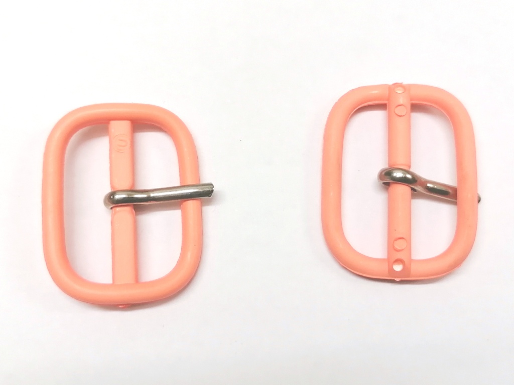 zalmkleurige rechthoekige gesp 25mm - Afbeelding 2