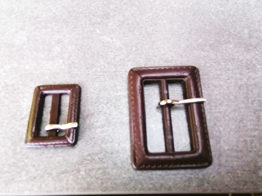 rechthoekige bruine gesp 25mm en 40 mm