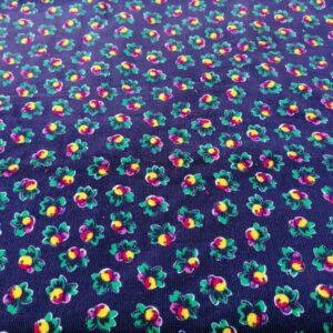 donkerblauwe ribfluweel katoen appeltjes /10cm