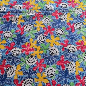dunne katoenen stof blauw /10cm 2,1m