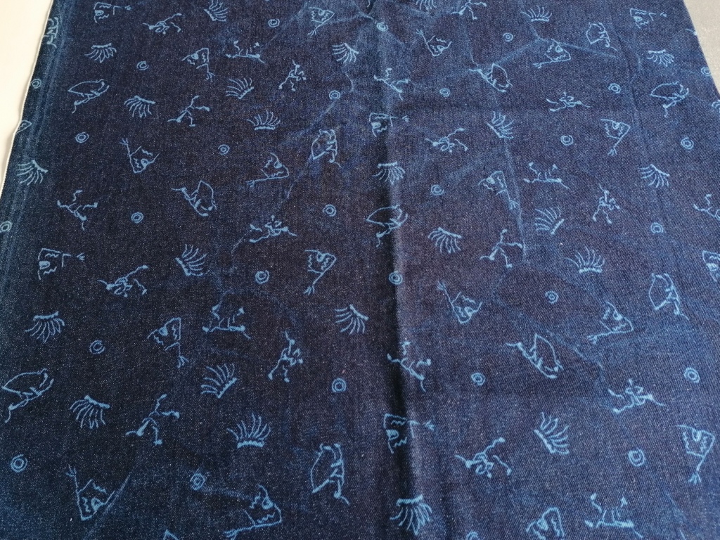 blauwe jeans met tekening 1,8m