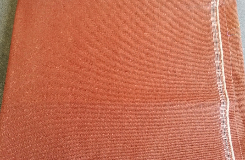 orangebruine stevige jeans /10cm 2m