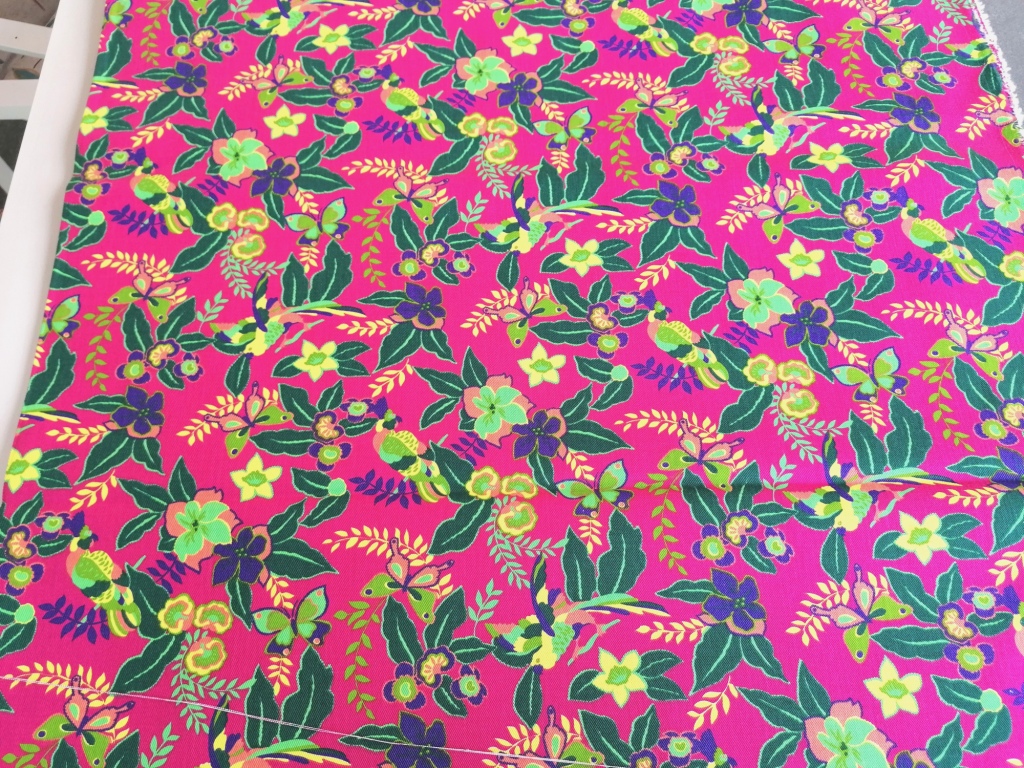 zachte katoenen twill flanel roze /10cm