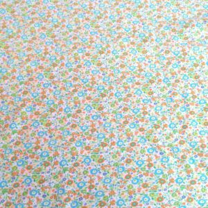 100% katoenen sweatstof  wit  bloem /10cm