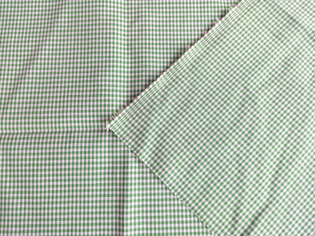 vintage 100% katoen vichy groen 0,7m - Afbeelding 2
