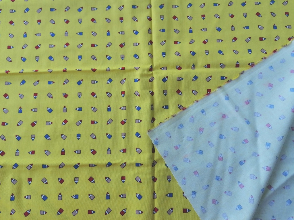 vintage keperkatoen met flanel geel 0,65m - Afbeelding 2