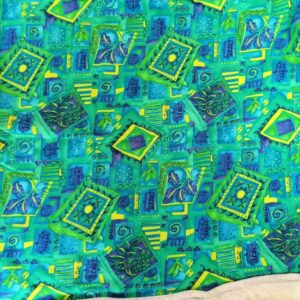 zomersweat blauw groen 0,6m