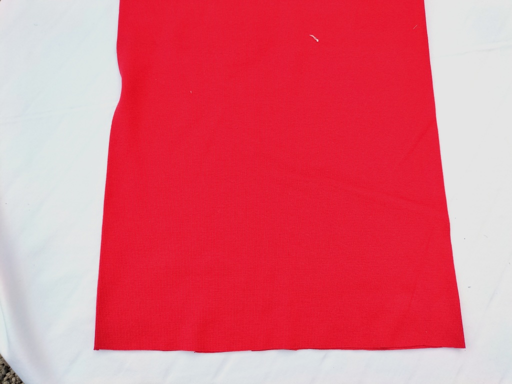 Boordstof rood rondgebreid /10cm
