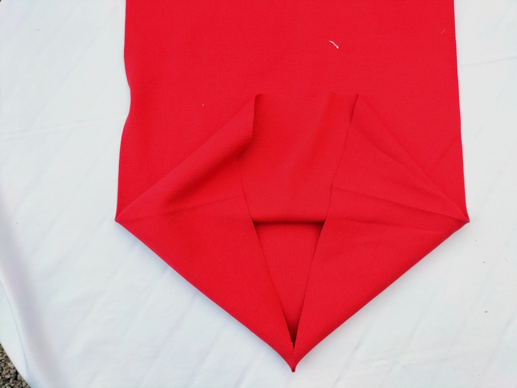Boordstof rood rondgebreid /10cm - Afbeelding 2