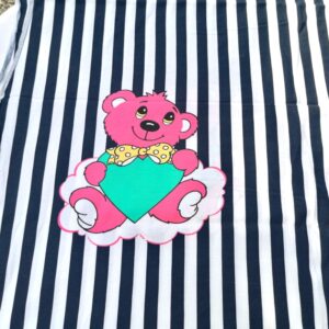 vintage jersey katoen gestreept beer 2,8m
