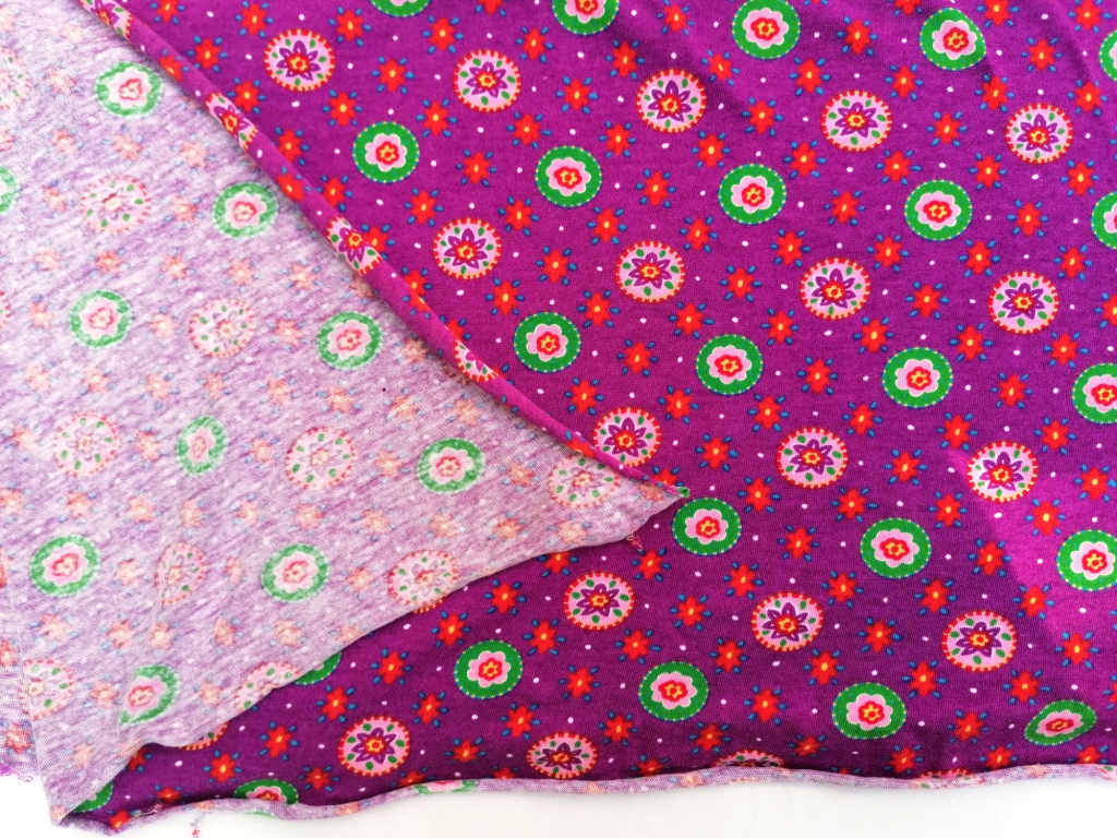 vintage jersey katoen paars 1,9m - Afbeelding 2