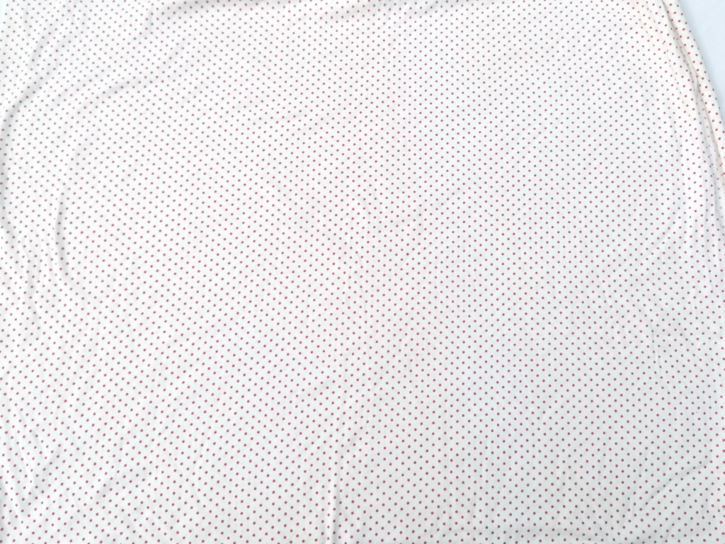 vintage jersey katoen wit polkadots 1m