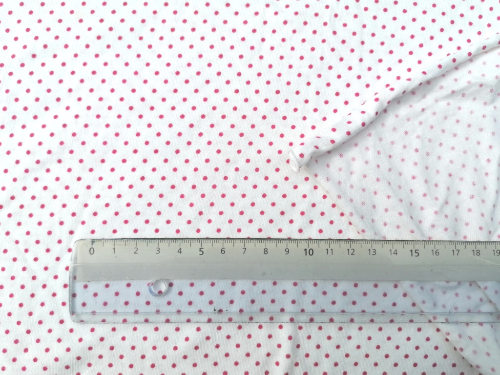 vintage jersey katoen wit polkadots 1m - Afbeelding 2