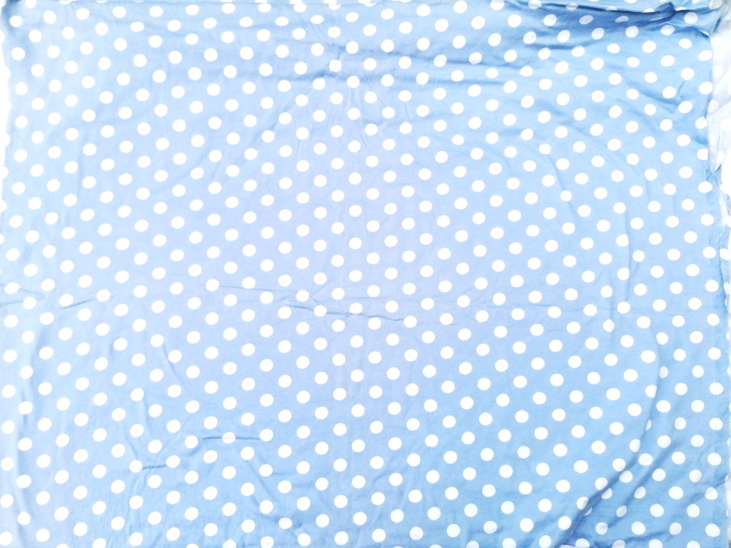 vintage jersey katoen blauw wit /10cm