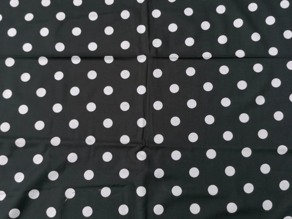 popeline zwart polka-dots 1,6m