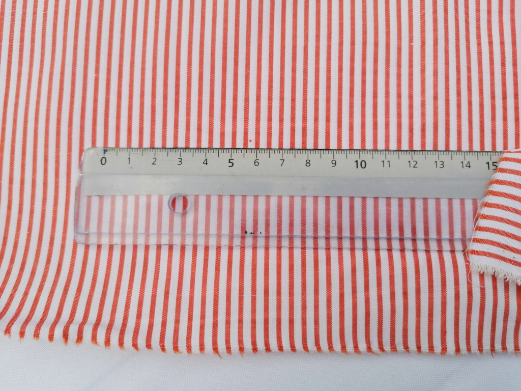fijne katoen met streepjes /10cm - Afbeelding 2