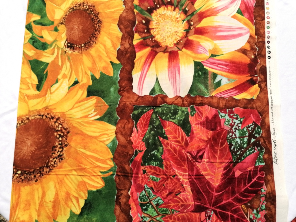 quiltstof grote bloemen /10cm