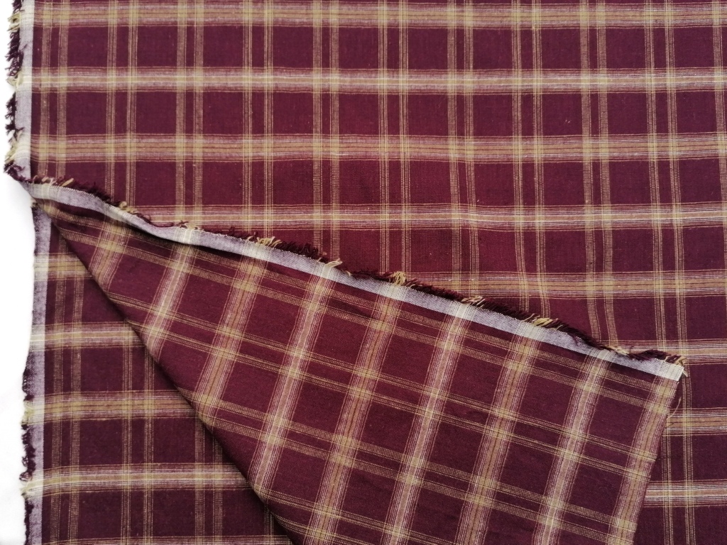 quiltstof paarsbruin geruit /10cm