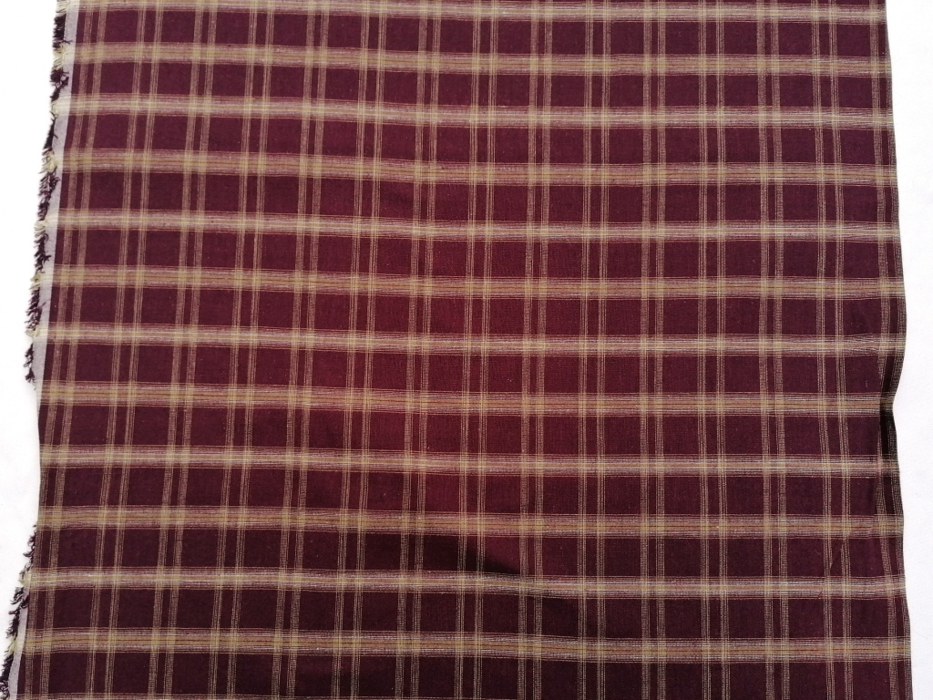 quiltstof paarsbruin geruit /10cm - Afbeelding 2