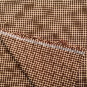 quiltstof bruin beige ruitjes /10cm