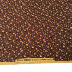quiltstof roodbruine tinten /10cm