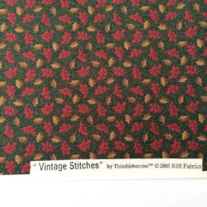 quiltstof groen roodbruine tinten /10cm