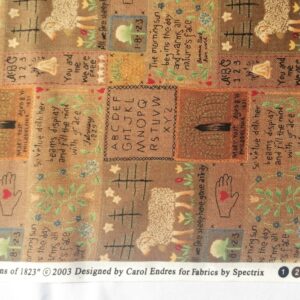 quiltstof bruin tekeningen  /10cm